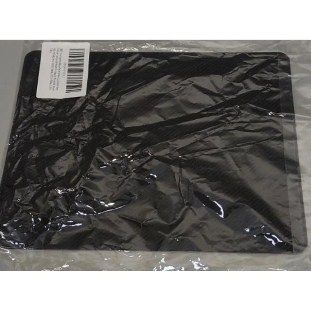 Black Mouse Pad Smooth Fabric Surface Non-Slip Rubber Base Rectangular Gaming
